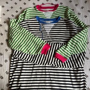 Free people classic stripped crew necks